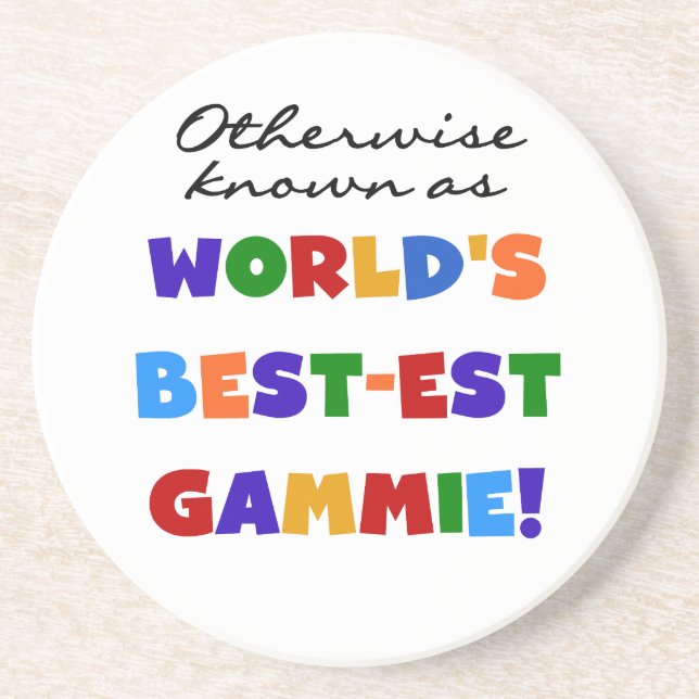 World's Best-est Gammie T-shirts and Gifts Coaster (Front)