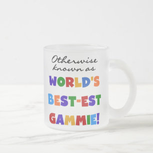 World's Best-est Gammie T-shirts and Gifts Frosted Glass Coffee Mug
