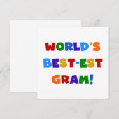 World's Best-est Gram Bright Colors Gifts (Front/Back)
