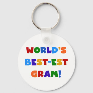 World's Best-est Gram Bright Colors Gifts Keychain