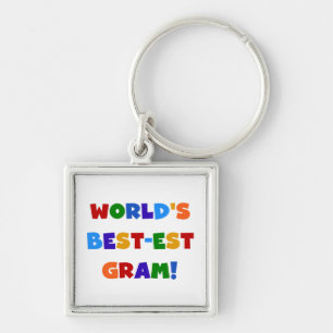 World's Best-est Gram Bright Colors Gifts Keychain