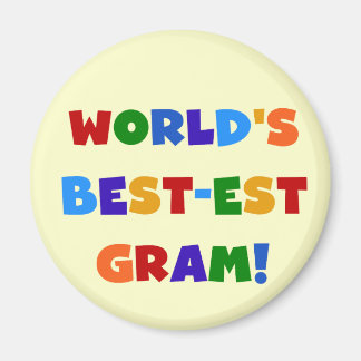 World's Best-est Gram Bright Colors Gifts Magnet