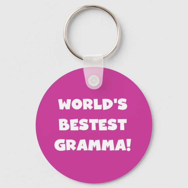 World's Best-est Gramma Black or White Keychain (Front)