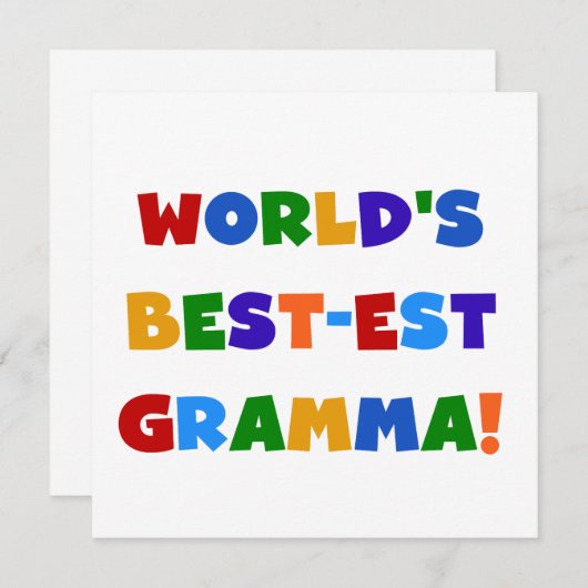 World's Best-est Gramma Bright Colors (Front/Back)