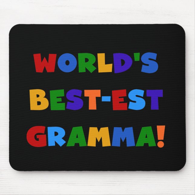 World's Best-est Gramma Bright Colors Mouse Pad (Front)