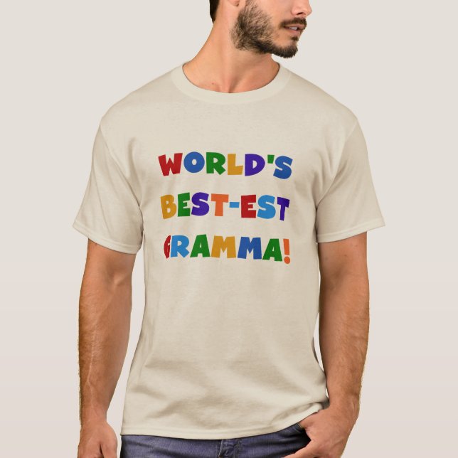 World's Best-est Gramma Bright Colors T-Shirt (Front)