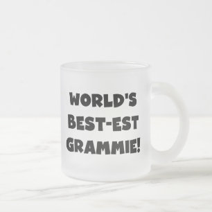 World's Best-est Grammie Black or White Gifts Frosted Glass Coffee Mug