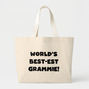 World's Best-est Grammie Black or White Gifts Large Tote Bag