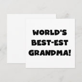 World's Best-est Grandma Black T-shirts and Gifts (Front/Back)