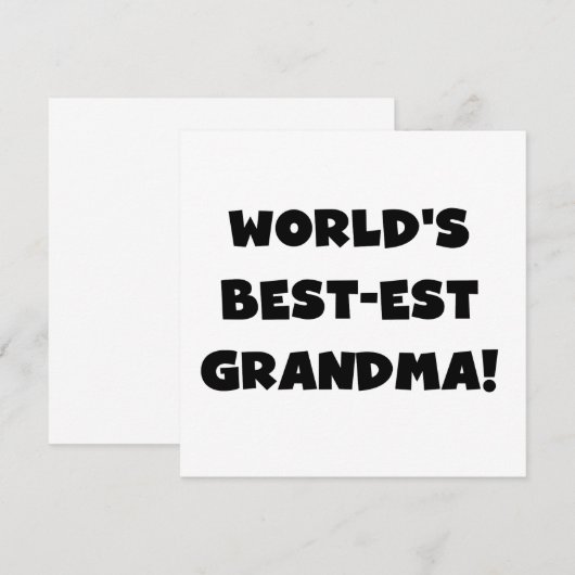 World's Best-est Grandma Black T-shirts and Gifts (Front/Back)