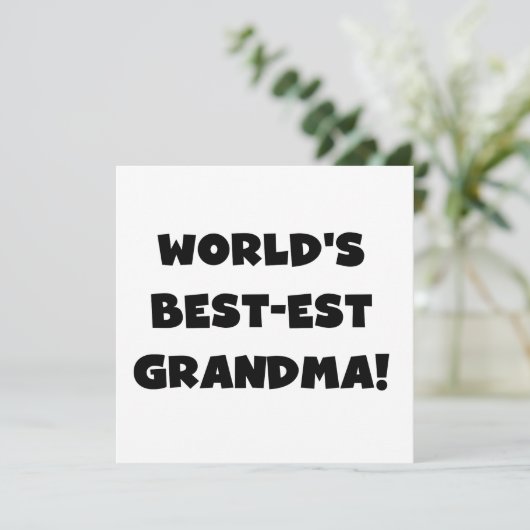 World's Best-est Grandma Black T-shirts and Gifts (Standing Front)