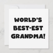 World's Best-est Grandma Black T-shirts and Gifts (Front)