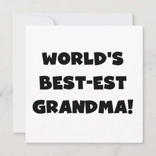 World's Best-est Grandma Black T-shirts and Gifts (Front)