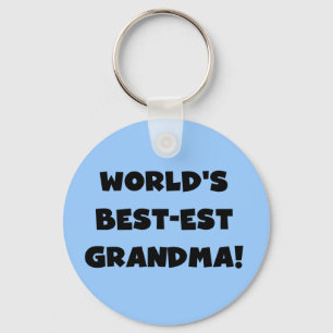 World's Best-est Grandma Black T-shirts and Gifts Keychain