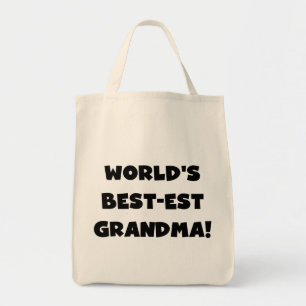World's Best-est Grandma Black T-shirts and Gifts Tote Bag