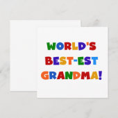 World's Best-est Grandma Bright T-shirts and Gifts (Front/Back)