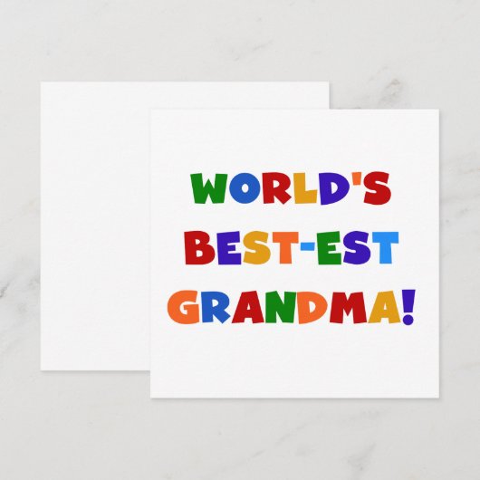 World's Best-est Grandma Bright T-shirts and Gifts (Front/Back)