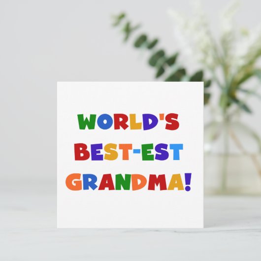 World's Best-est Grandma Bright T-shirts and Gifts (Standing Front)