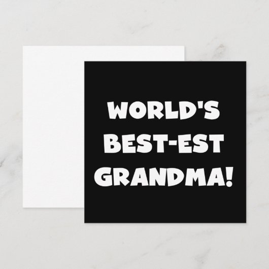 World's Best-Est Grandma White Text Gifts (Front/Back)