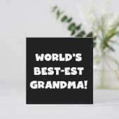 World's Best-Est Grandma White Text Gifts (Standing Front)