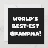 World's Best-Est Grandma White Text Gifts (Front)