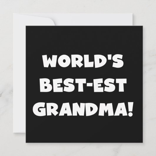 World's Best-Est Grandma White Text Gifts (Front)