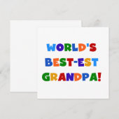 World's Best-est Grandpa Bright Colors Gifts (Front/Back)