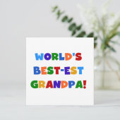 World's Best-est Grandpa Bright Colors Gifts (Standing Front)