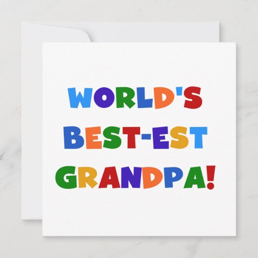 World's Best-est Grandpa Bright Colors Gifts (Front)