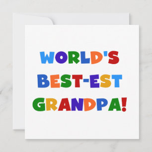 World's Best-est Grandpa Bright Colors Gifts