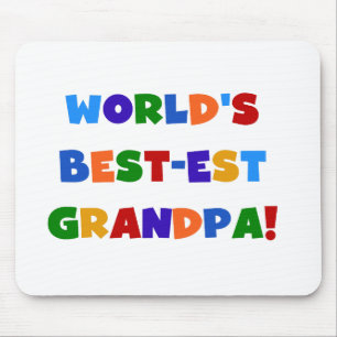 World's Best-est Grandpa Bright Colors Gifts Mouse Pad
