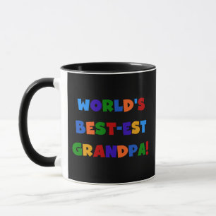World's Best-est Grandpa Bright Colors T-shirts Mug