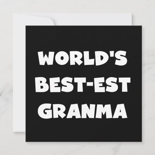 World's Best-est Granma Black and White (Front)