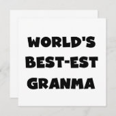 World's Best-est Granma Black and White (Front/Back)
