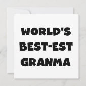 World's Best-est Granma Black and White (Front)