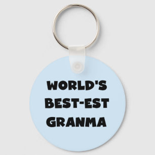 World's Best-est Granma Black and White Keychain