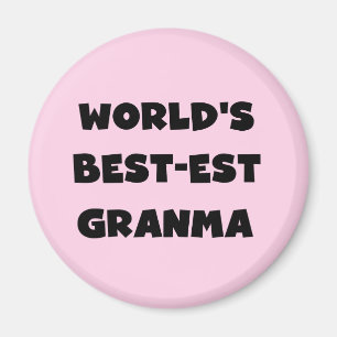 World's Best-est Granma Black and White Magnet