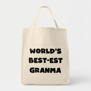 World's Best-est Granma Black and White Tote Bag