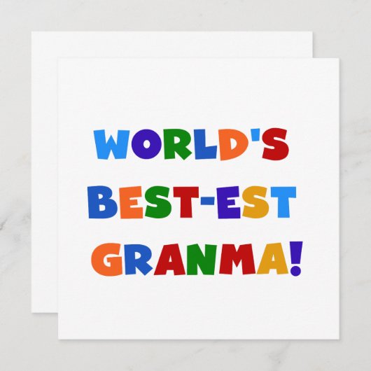 World's Best-est Granma Bright Colors (Front/Back)
