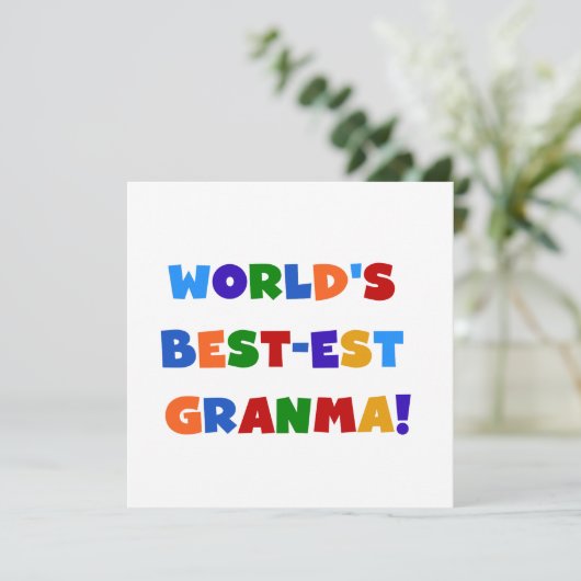 World's Best-est Granma Bright Colors (Standing Front)