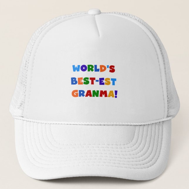 World's Best-est Granma Bright Colors Trucker Hat (Front)