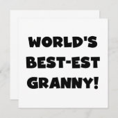 World's Best-est Granny Black Text Tshirts Gifts (Front/Back)