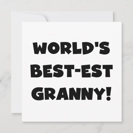 World's Best-est Granny Black Text Tshirts Gifts (Front)