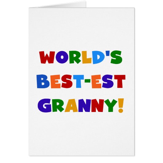 World's Best-est Granny Bright Colors Cards (Front)