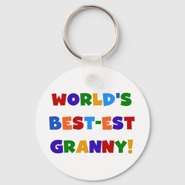 World's Best-est Granny Bright Colors Keychain (Front)