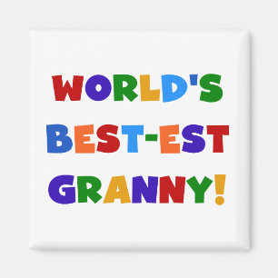 World's Best-est Granny Bright Colors Magnet