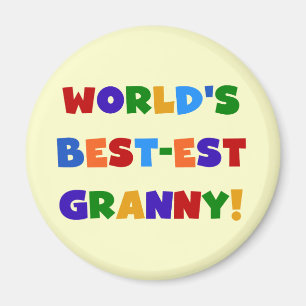 World's Best-est Granny Bright Colors Magnet