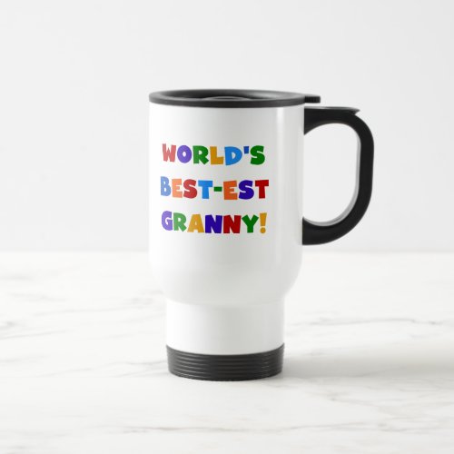 Worlds Best_est Granny Bright Colors Travel Mug