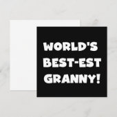 World's Best-est Granny White Text Tshirts Gifts (Front/Back)