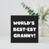 World's Best-est Granny White Text Tshirts Gifts (Standing Front)
